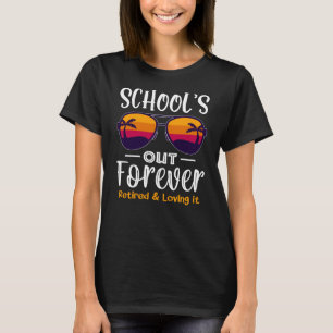 Skolan är ute för evigt, Retro Sunglass Pension T Shirt
