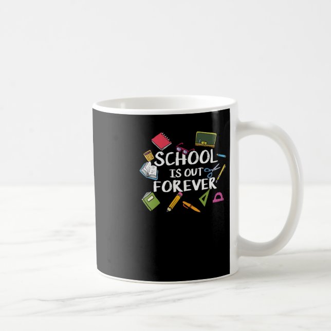 Skolan är ute för evigt - skolpension kaffemugg (Höger)