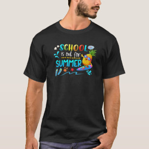 Skolan är ute för sommarpineapple-läraren Kids La T Shirt