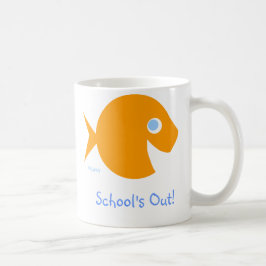 Skolan är ute förra dagen, lärarexamen i klass kaffemugg