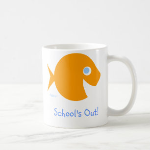 Skolan är ute förra dagen, lärarexamen i klass kaffemugg