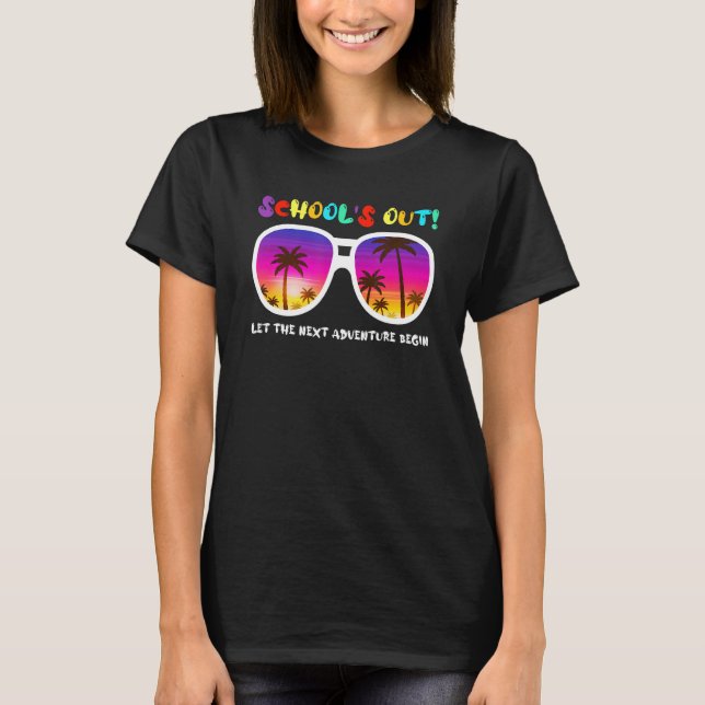 Skolan är ute och släpper nästa sommar-Vacati i Äv T Shirt (Framsida)