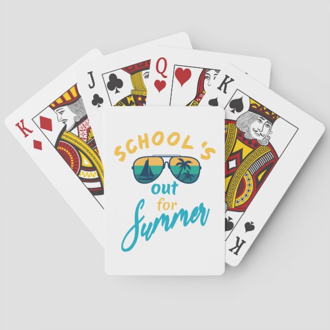 Skolan är ute på sommaren casinokort (Baksidan)