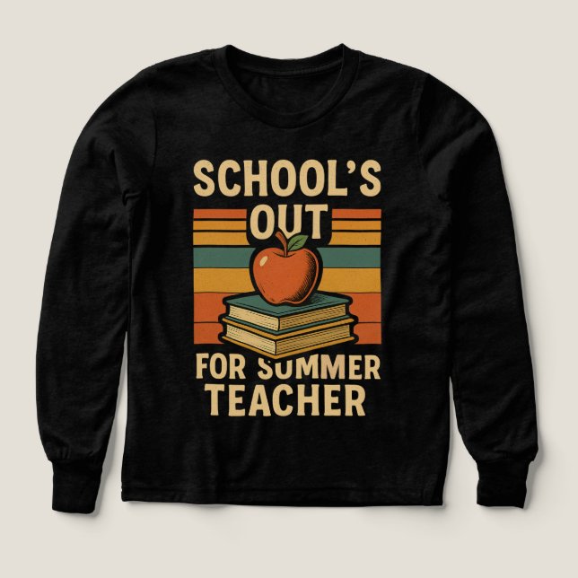 Skolan är ute på sommaren t shirt (Design framsida)