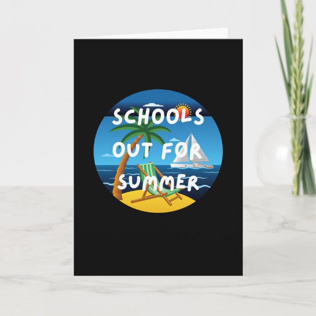 Skolan är ute till sommaren kort (Framsida)