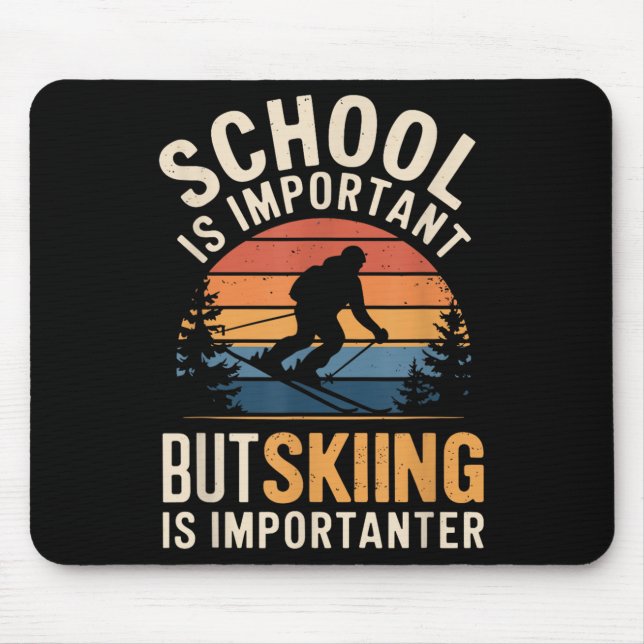 Skolan är viktig, men att hoppa är viktigt. musmatta (Framsidan)