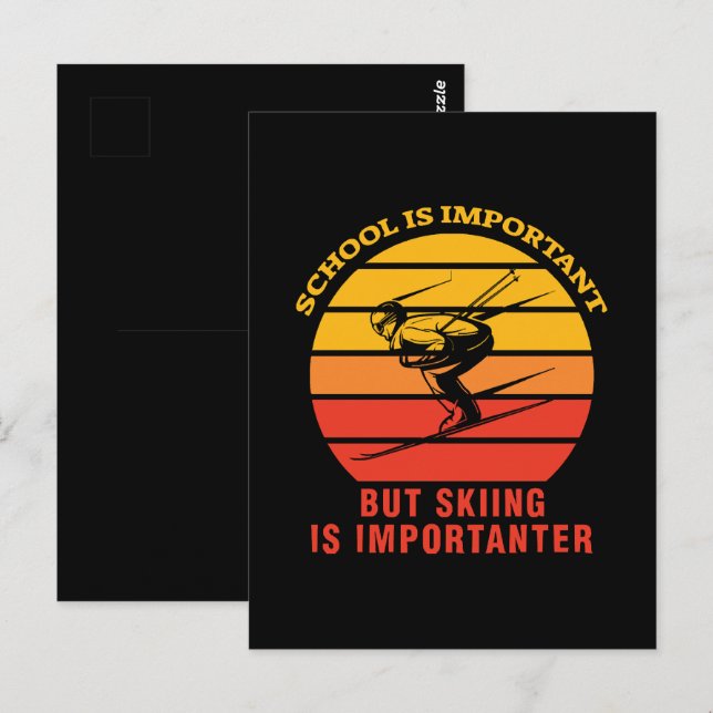 Skolan är viktig, men att hoppa över är viktigt vykort (Fram/baksida)