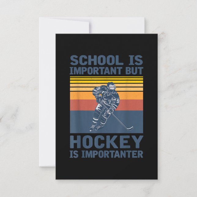 Skolan är viktig, men hockey är viktig OSA kort (Framsida)
