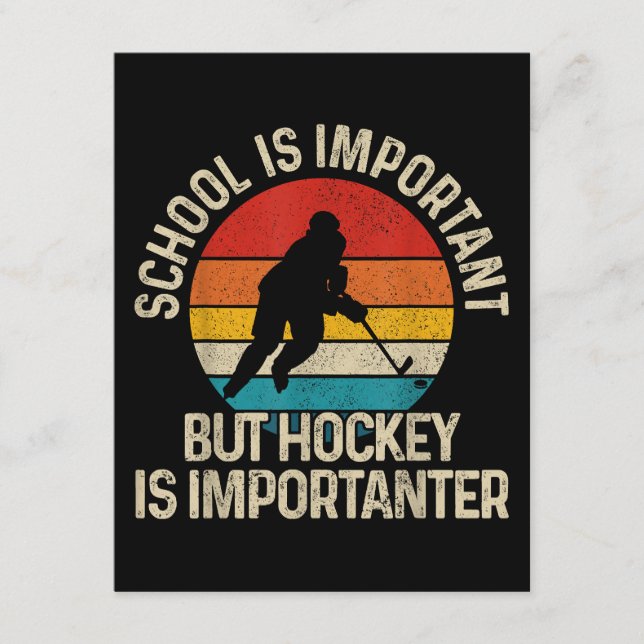 Skolan är viktig, men Hockey är viktig. Tilläggskort (Framsida)