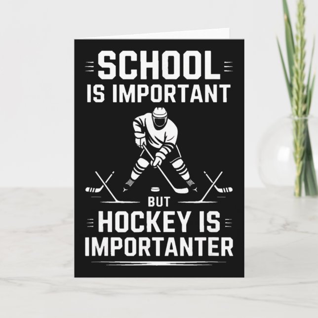 Skolan är viktig men hockey är viktigare  kort (Framsida)