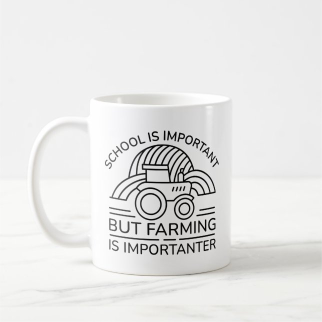 Skolan är viktig, men jordbruket är viktigt kaffemugg (Vänster)