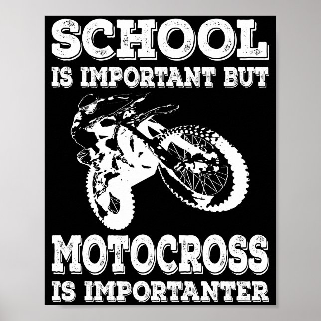 Skolan är viktig, men Motocross är viktigt Poster (Framsidan)
