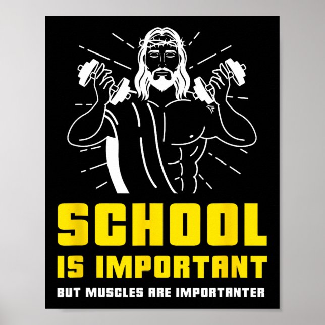 Skolan är viktig men musklerna är viktiga bo poster (Framsidan)