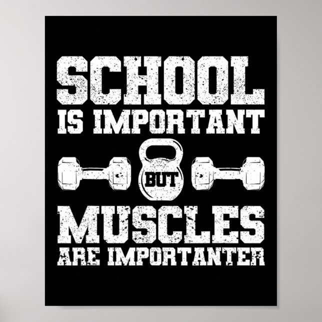 Skolan är viktig men musklerna är viktiga bo poster (Framsidan)