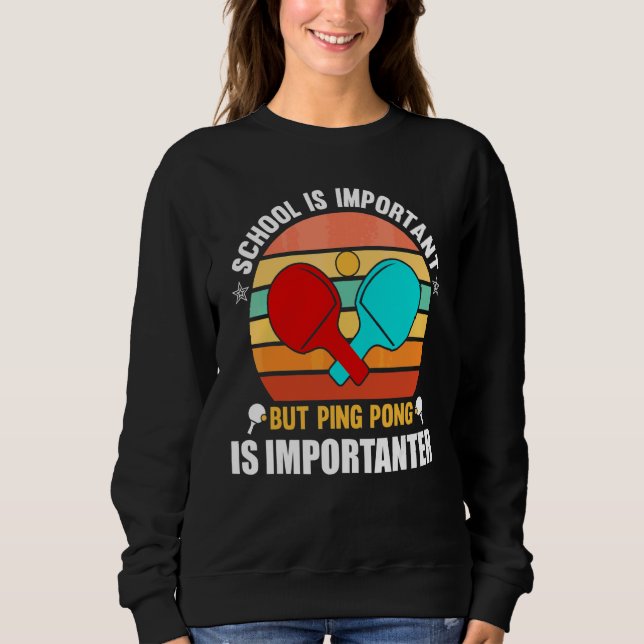Skolan är viktig men pingis är viktig Pi T Shirt (Framsida)