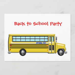 Skolan Buss Back to school Party CUSTOMIZE Inbjudningar