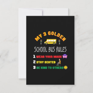 Skolan Buss Regler för Studenter Funny School Buss OSA Kort