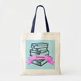 Skolan för eget namn för barn/Bibliotek Bok Tote B Tygkasse