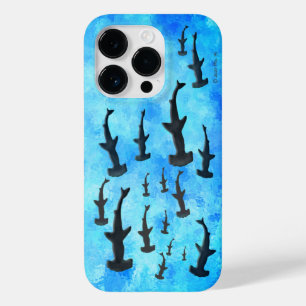 Skolan Hammerhead Sharks i Silhouette