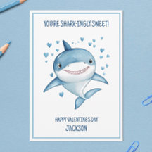 Skolan i Shark Boys Classroom Glad Valentine Day