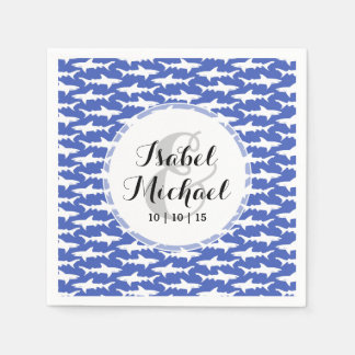 Skolan i Sharks Funny Blue and White Pappersservett