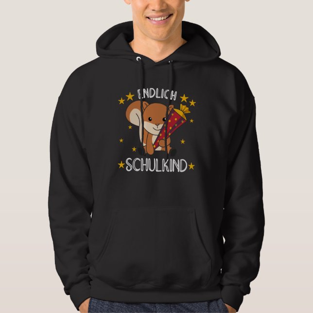 Skolan i skolbussen för skolbarn hoodie (Framsida)