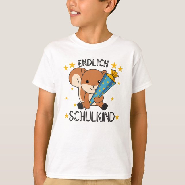 Skolan i skolbussen för skolbarn t shirt (Framsida)