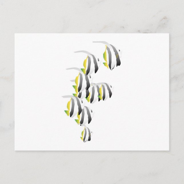 Skolan i Tropical Fish Vykort (Framsida)