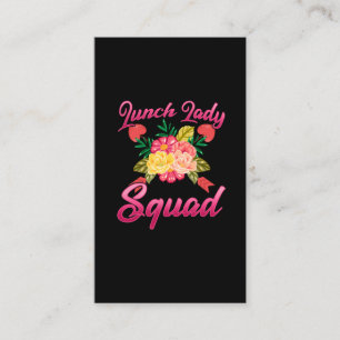 Skolan Lunch Dam Squad Cafeteria Woman Visitkort