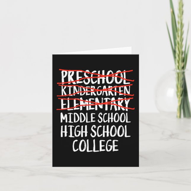 Skolan Studenten Gift Mitten tillbaka till S Kort (Framsida)
