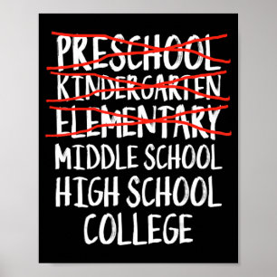 Skolan Studenten Gift Mitten tillbaka till S Poster