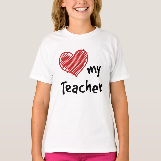 Skolanda Kärlek Min Lärare T Shirt (Framsida)