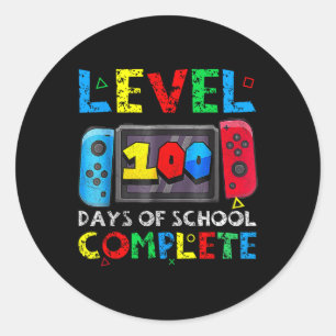 Skolans 100 dagar i full Lycklig 100 dagar Runt Klistermärke