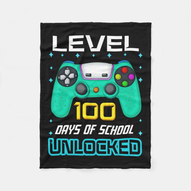 Skolans 100 dagar olåst 100-dagarsperiod fleecefilt (Framsidan)