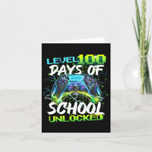 Skolans 100 dagar olåsta gamer Boy-flicka V Kort