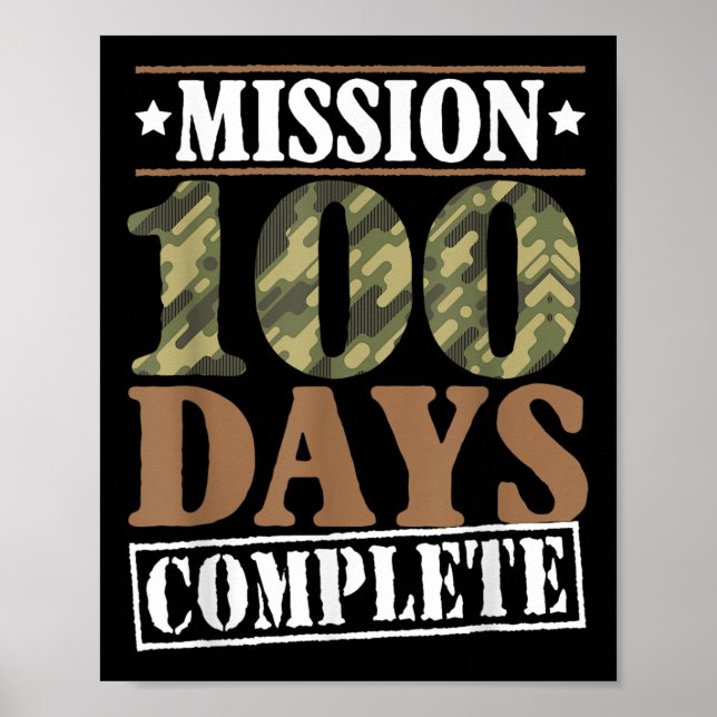 Skolans 100 dagar Uppdrag fullfjädrade spel Bo Poster (Framsidan)