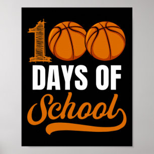 Skolans basketspelares pojkflicka poster