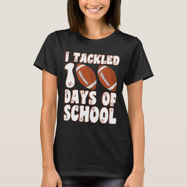 Skolans dag: 100 dagar för skolpojkar t shirt (Framsida)