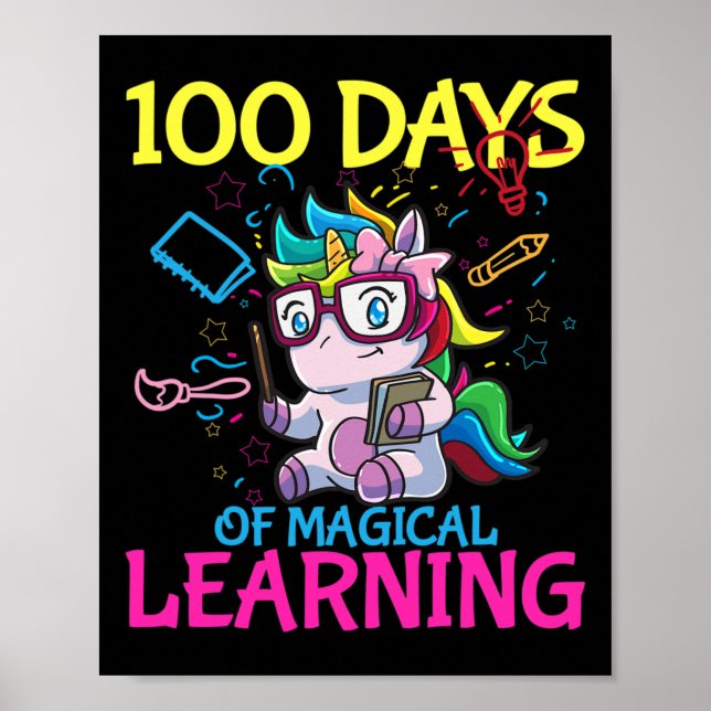 Skolans dag 100 dagar i skolan 1 poster (Framsidan)