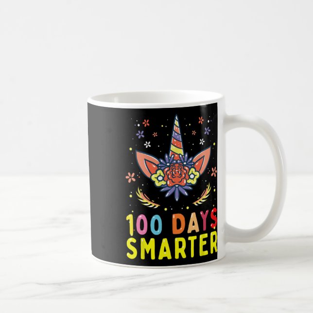 Skolans dag 100 dagar Smartare Unicorn Älskare Gir Kaffemugg (Höger)