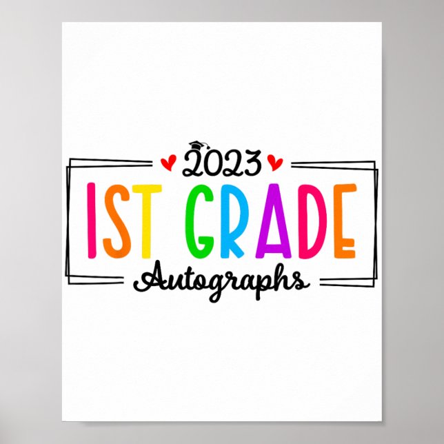Skolans dag 2023, autografi 1:a Klass Studenten Poster (Framsidan)