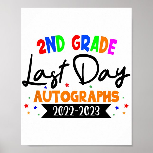 Skolans dag 2023, autografi 2:a Klass Studenten Poster (Framsidan)