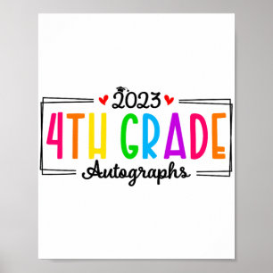Skolans dag 2023, autografi 4:e Klass Studenten Poster