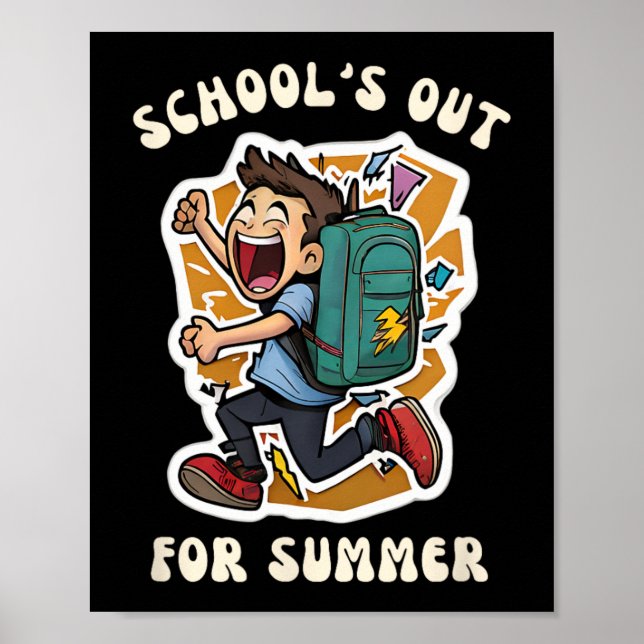 Skolans dag - Lekskolans nybörjare är ute för somm Poster (Framsidan)