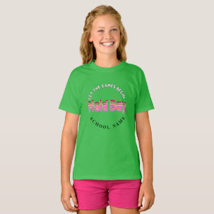 Skolans fält-grönt, färg-teamet Cheer Squad T Shirt