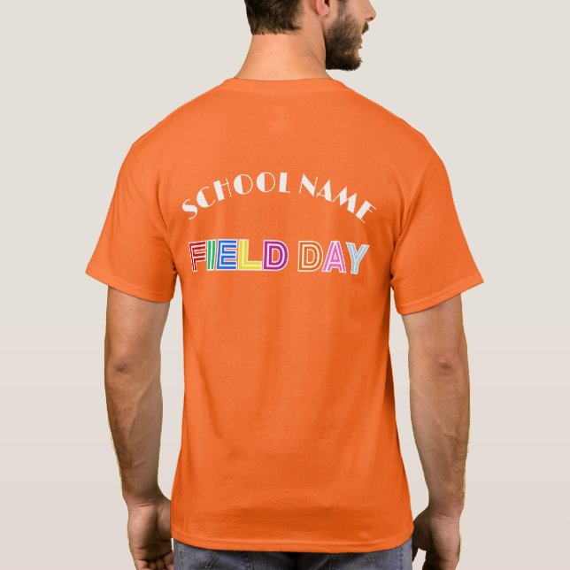 Skolans fält-orange, färg-teamet Cheer Squad T Shirt (Baksida)