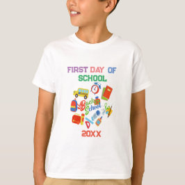 Skolans första dag i Mönster T Shirt
