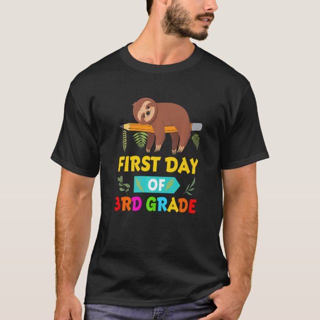 Skolans första dag tredje Klass Hej 3 GR T Shirt (Framsida)