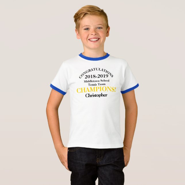 Skolans Klubb Tennis Team Player Shirts T Shirt (Hel framsida)