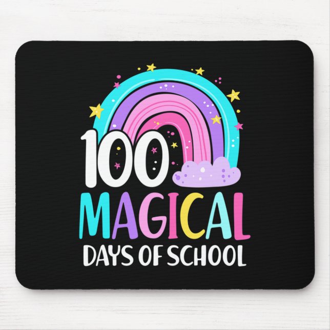 Skolans regnbåge, magiska 100 dagar musmatta (Framsidan)